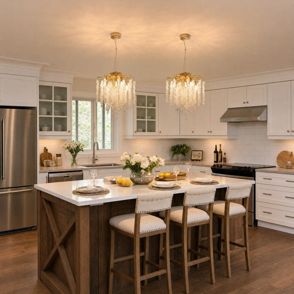 Modern Gold Crystal Chandelier