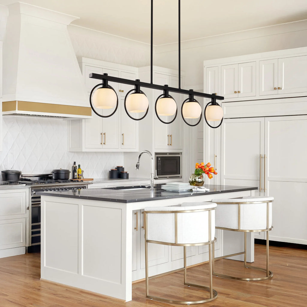 Modern 5-Light Adjustable Chandelier with