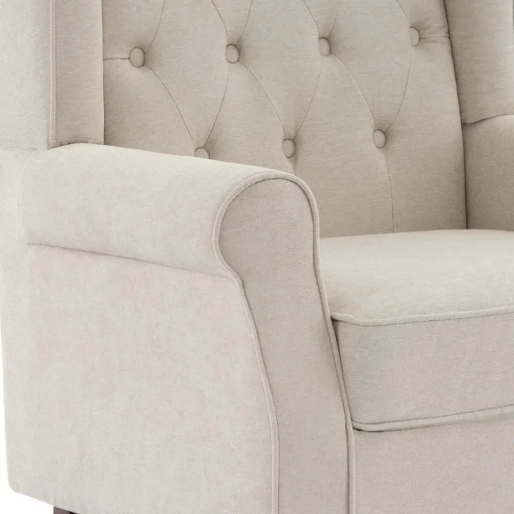 Upholstered High Back Accent Chair