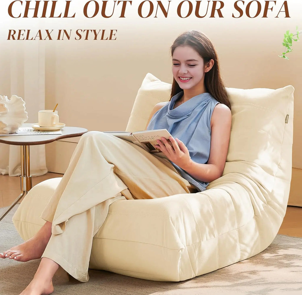 Comfortable Adult Bean Bag Chair with Memory Foam