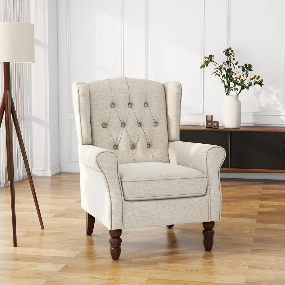 Upholstered High Back Accent Chair
