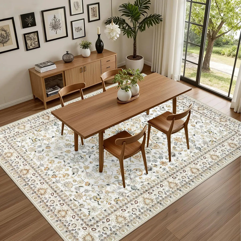 5x7 Washable Vintage Boho Area Rug