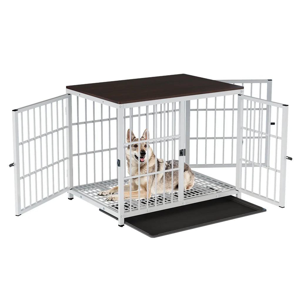 White Furniture Style Dog Crate X-Large Dogs