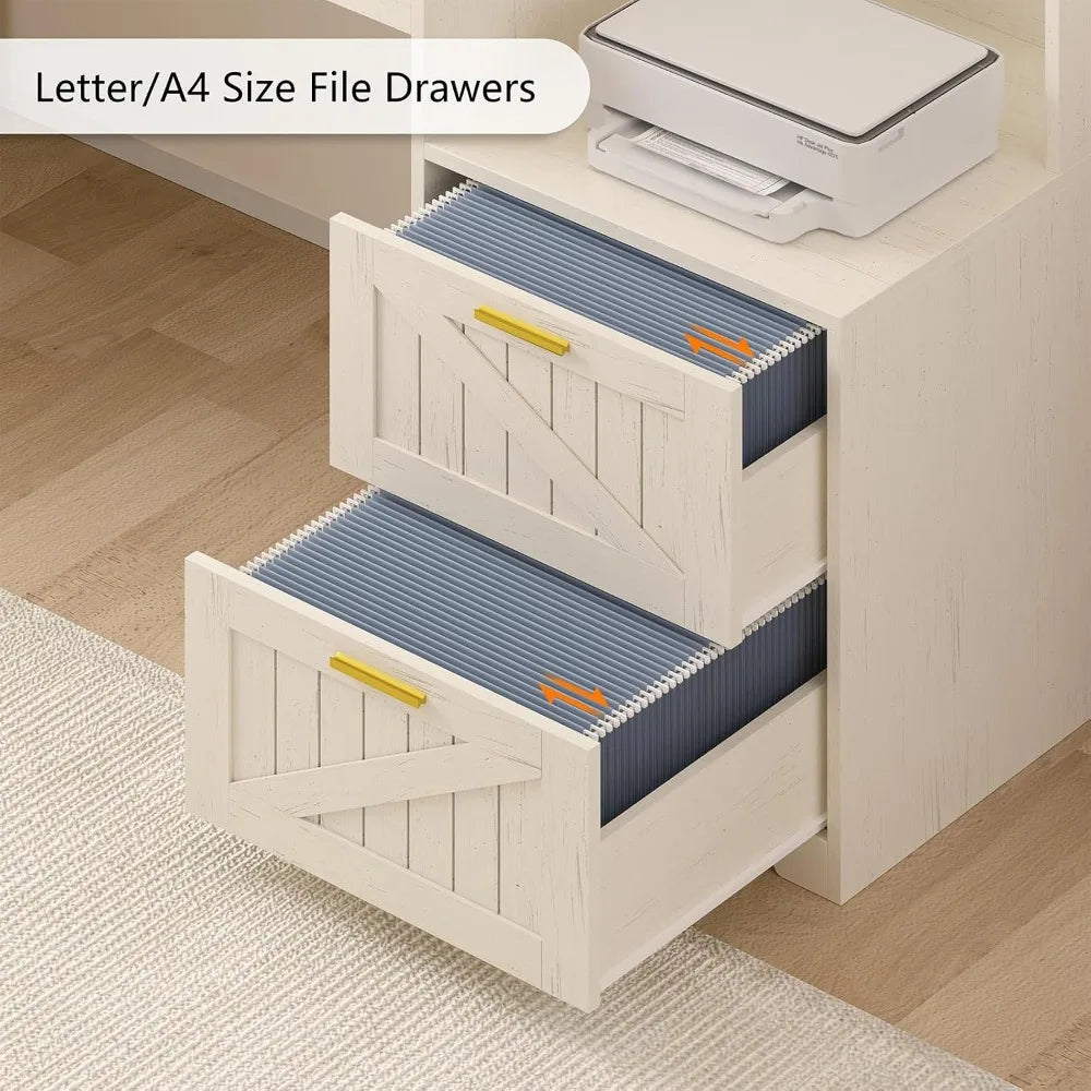Farmhouse L Shaped Home Office Desk