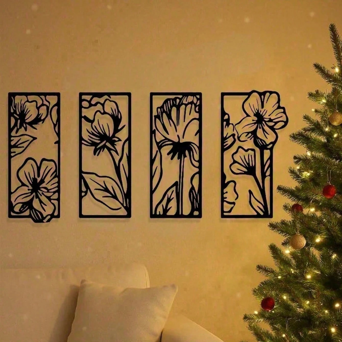 Gothic Floral Metal Wall Art