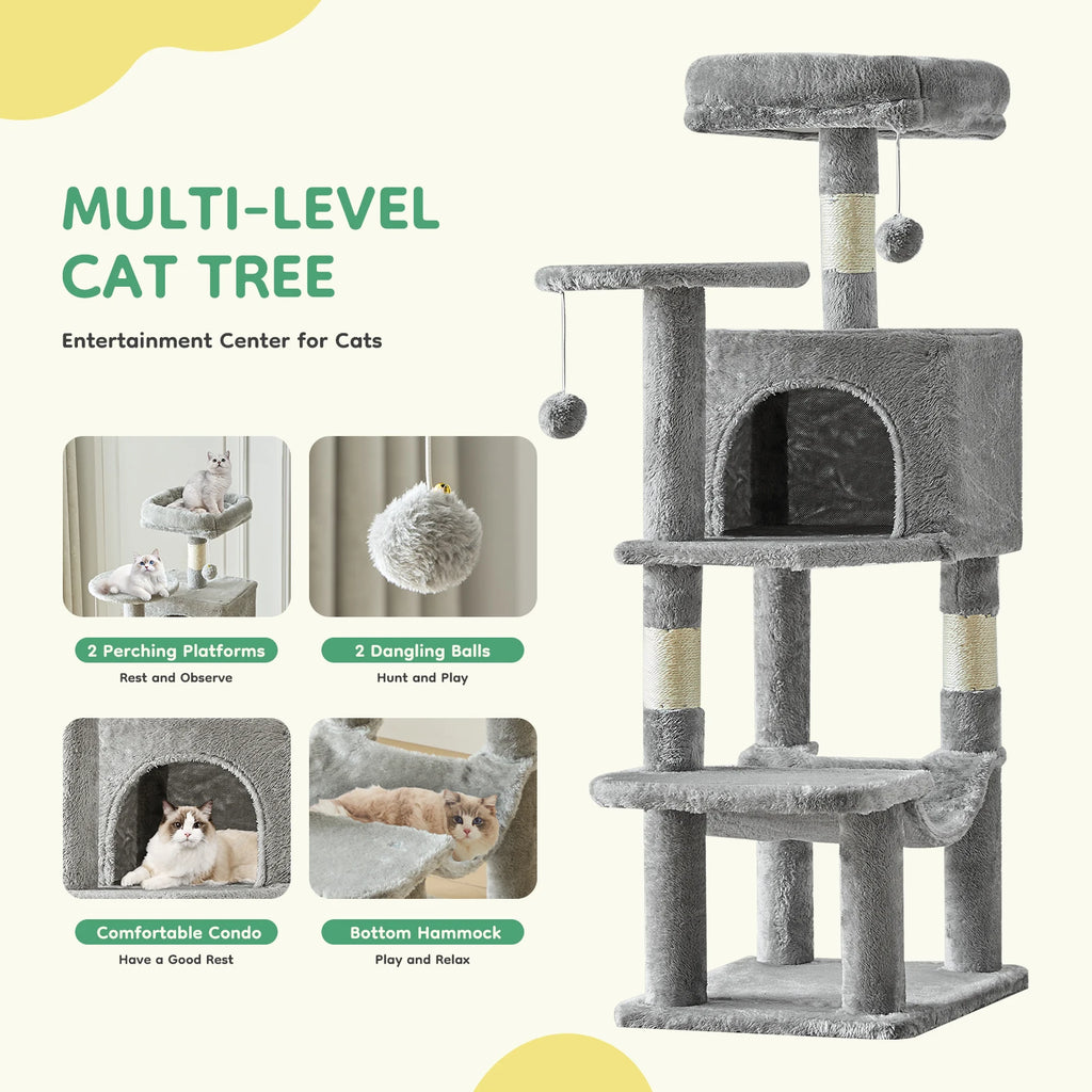 Tall Cat Tree - Multi-Cat Climbing Tower