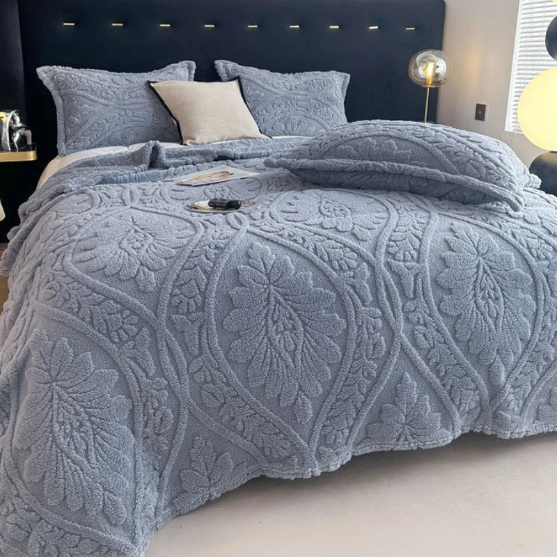 European Style 3D Floral Printed Blanket
