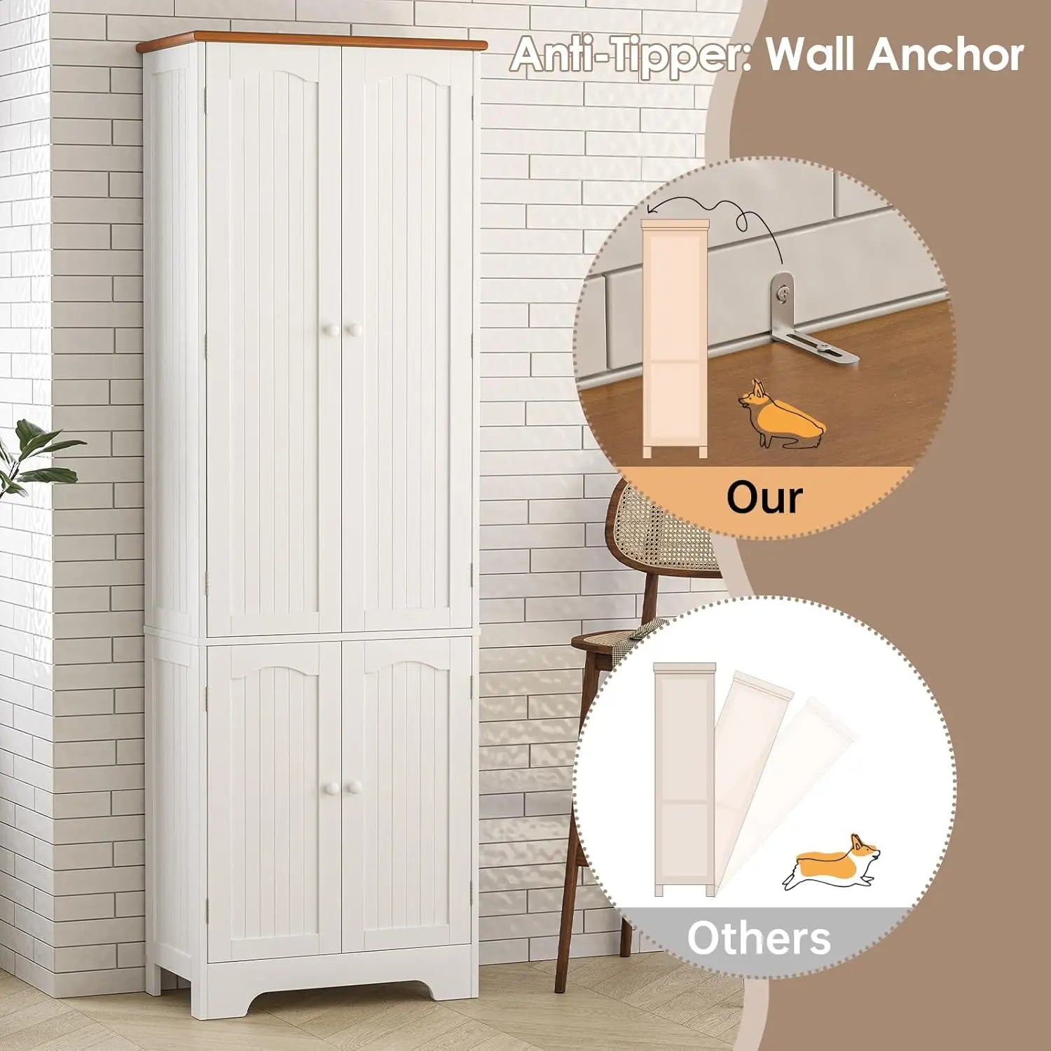 Wood Kitchen Storage Cabinet