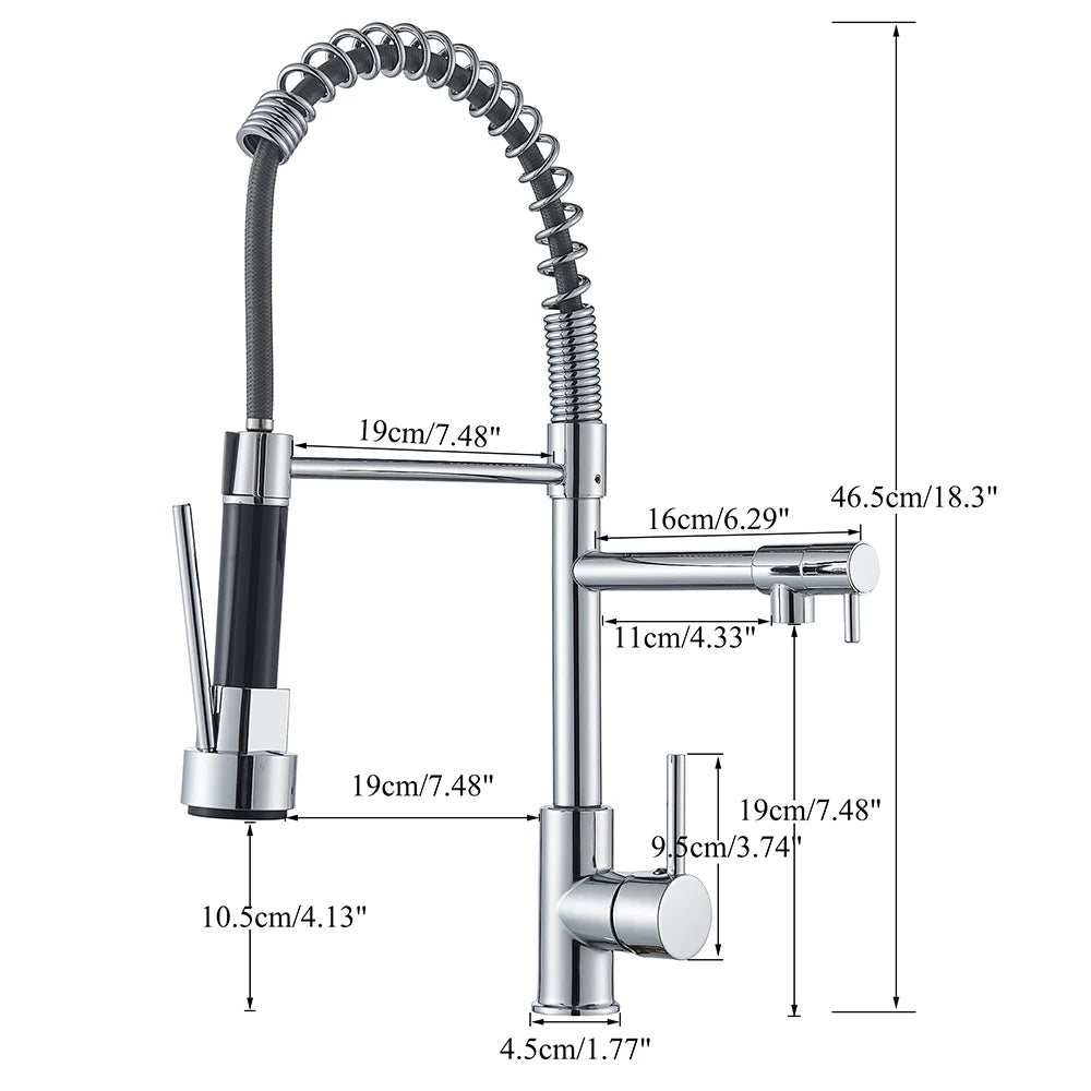 Chrome Pull Down Kitchen Faucet