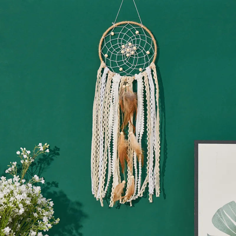 5-piece Handcrafted Bohemian Moon and Sun Dream Catcher