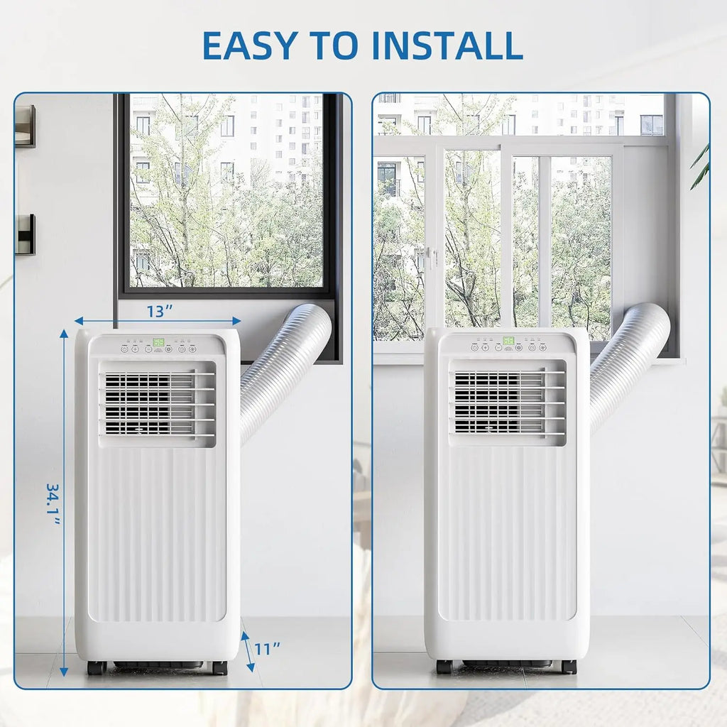 8000 Btu Portable Air Conditioner with 24H Timer & Remote Control