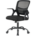 Ergonomic Office Desk Chair with Mid Back Lumbar Support and Flip-up Armrest