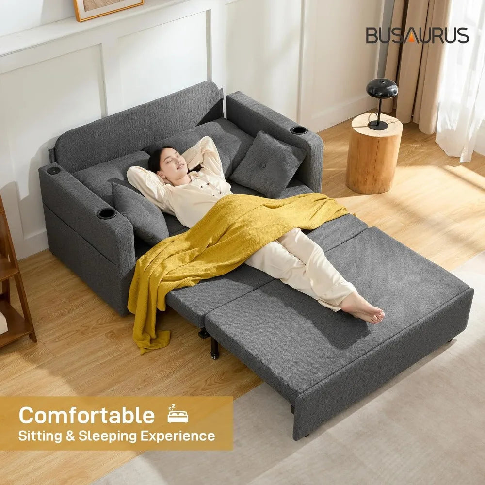 Convertible Full Sized 3-in-1 Loveseat Sleeper