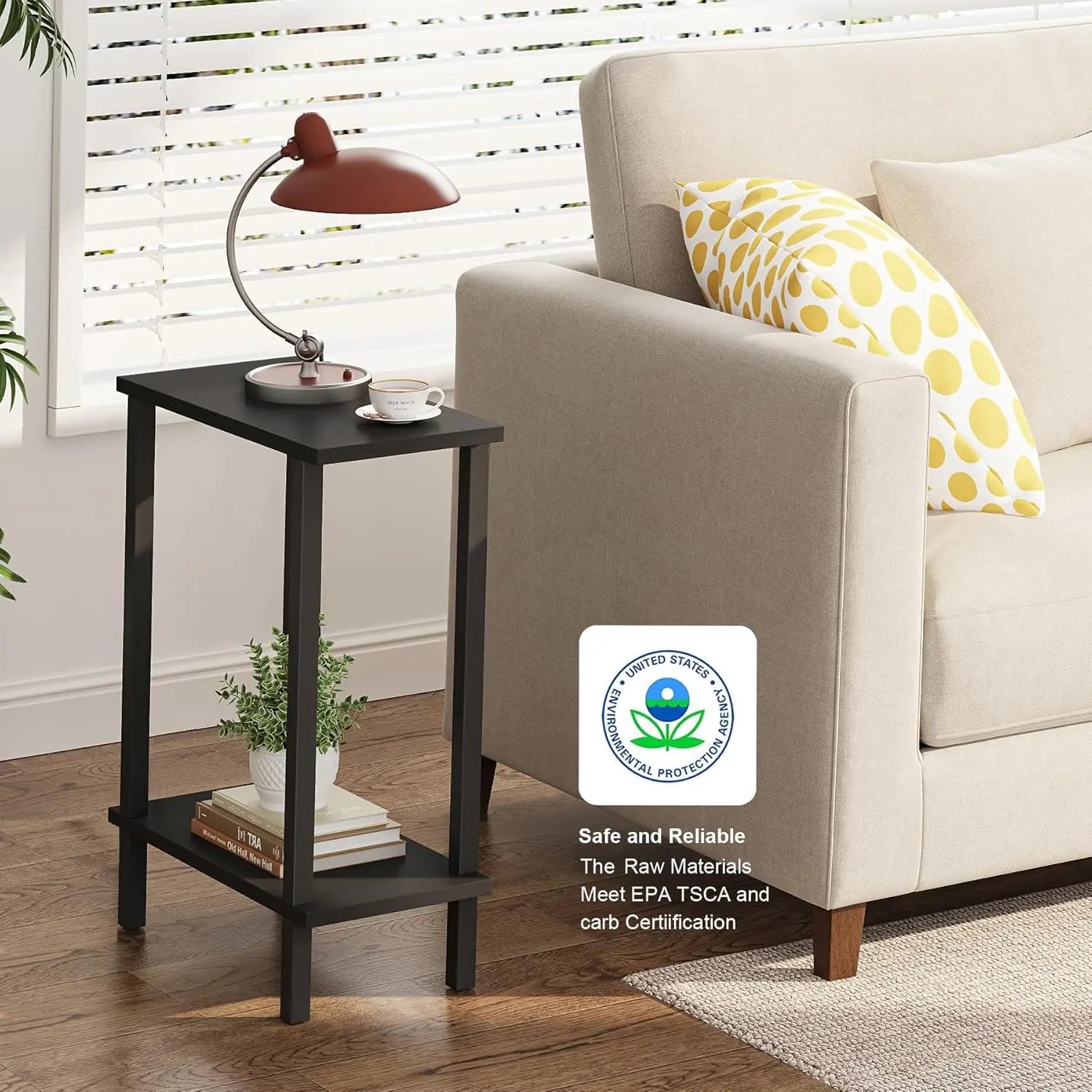 Narrow Slim Side Tables (Set of 2)