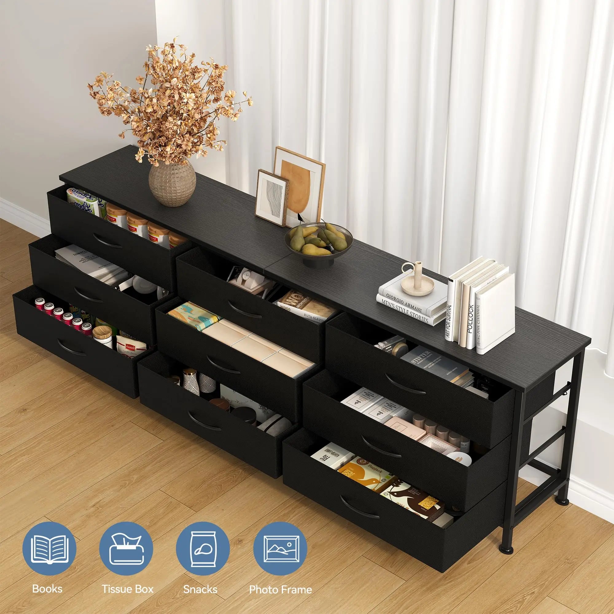 Furniture Cabinet with 9 Drawers