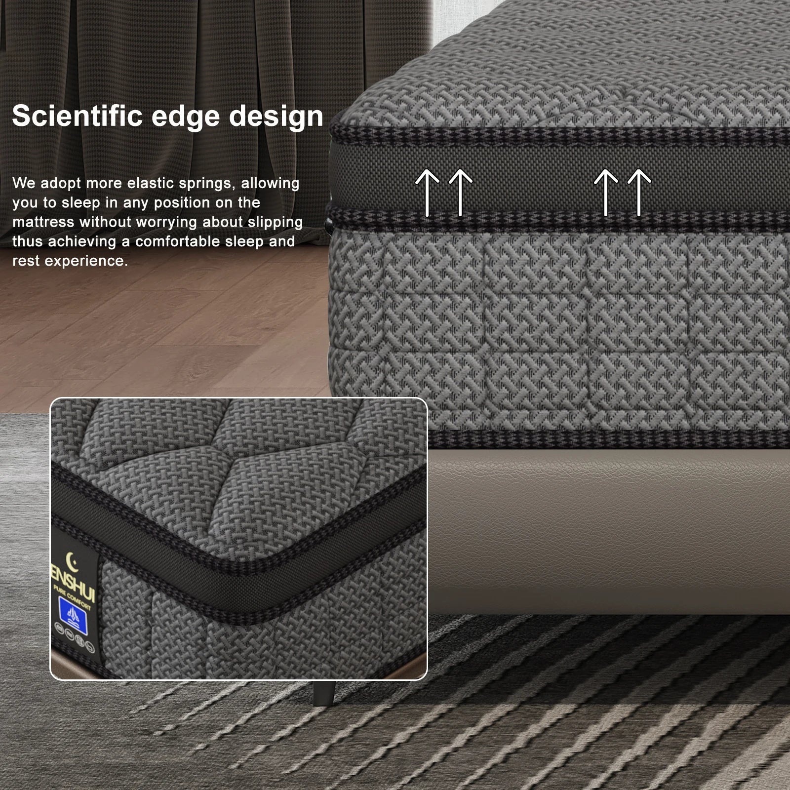 Gel Memory Foam Hybrid Pocket Spring Mattress, 12" and 14"