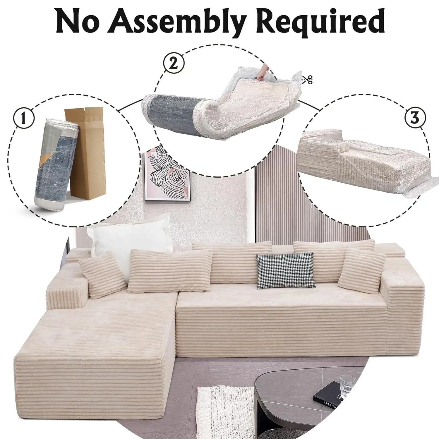 Oversized Modular Sectional Sofa