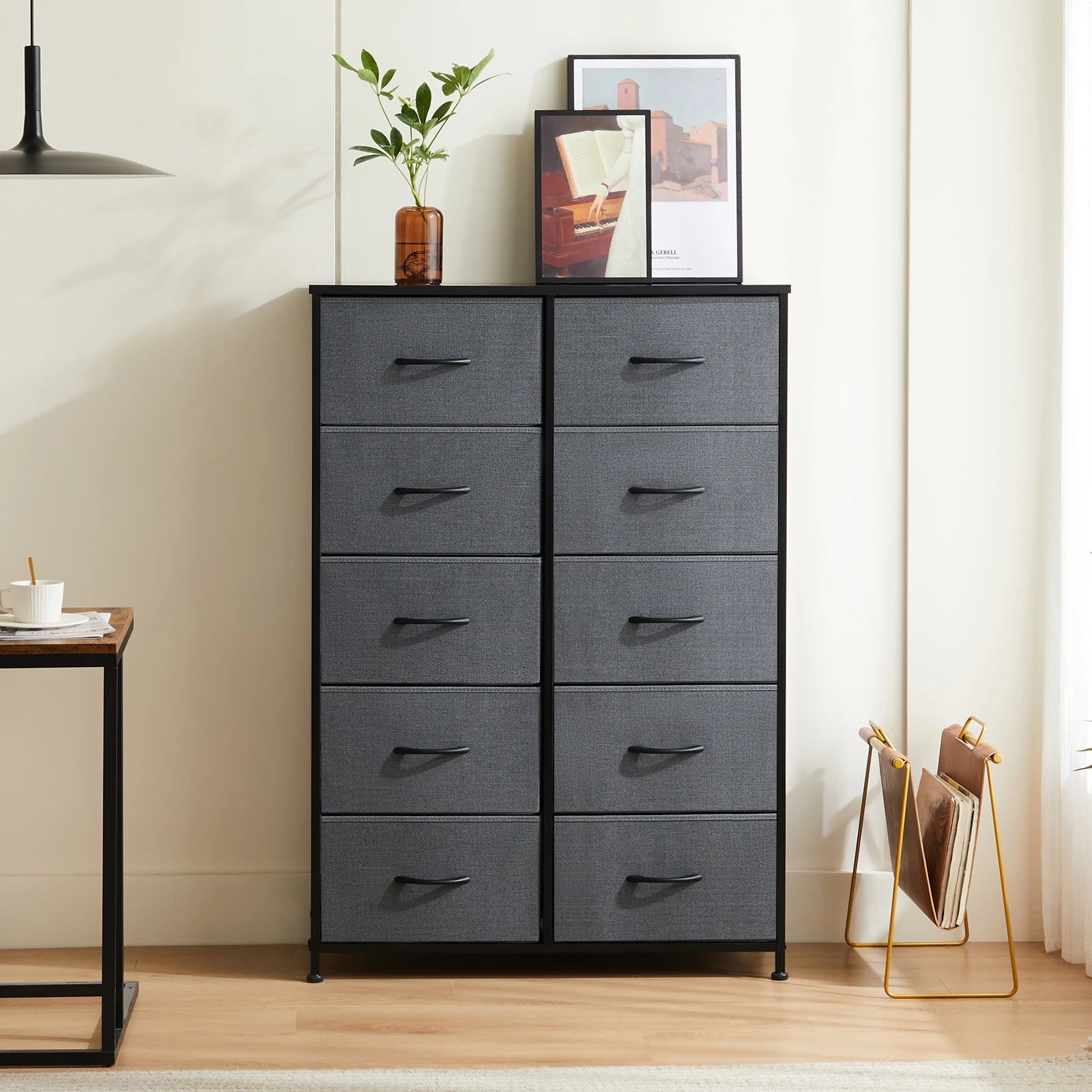Storage Cabinet With 10 Fabric Drawers