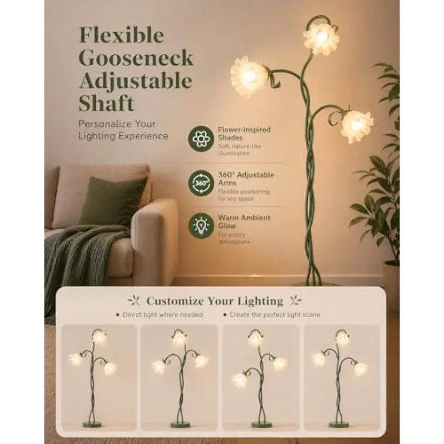Vintage Flower Floor Lamp
