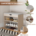 3-Tier Entryway Shoe Bench with Cushioned Seat