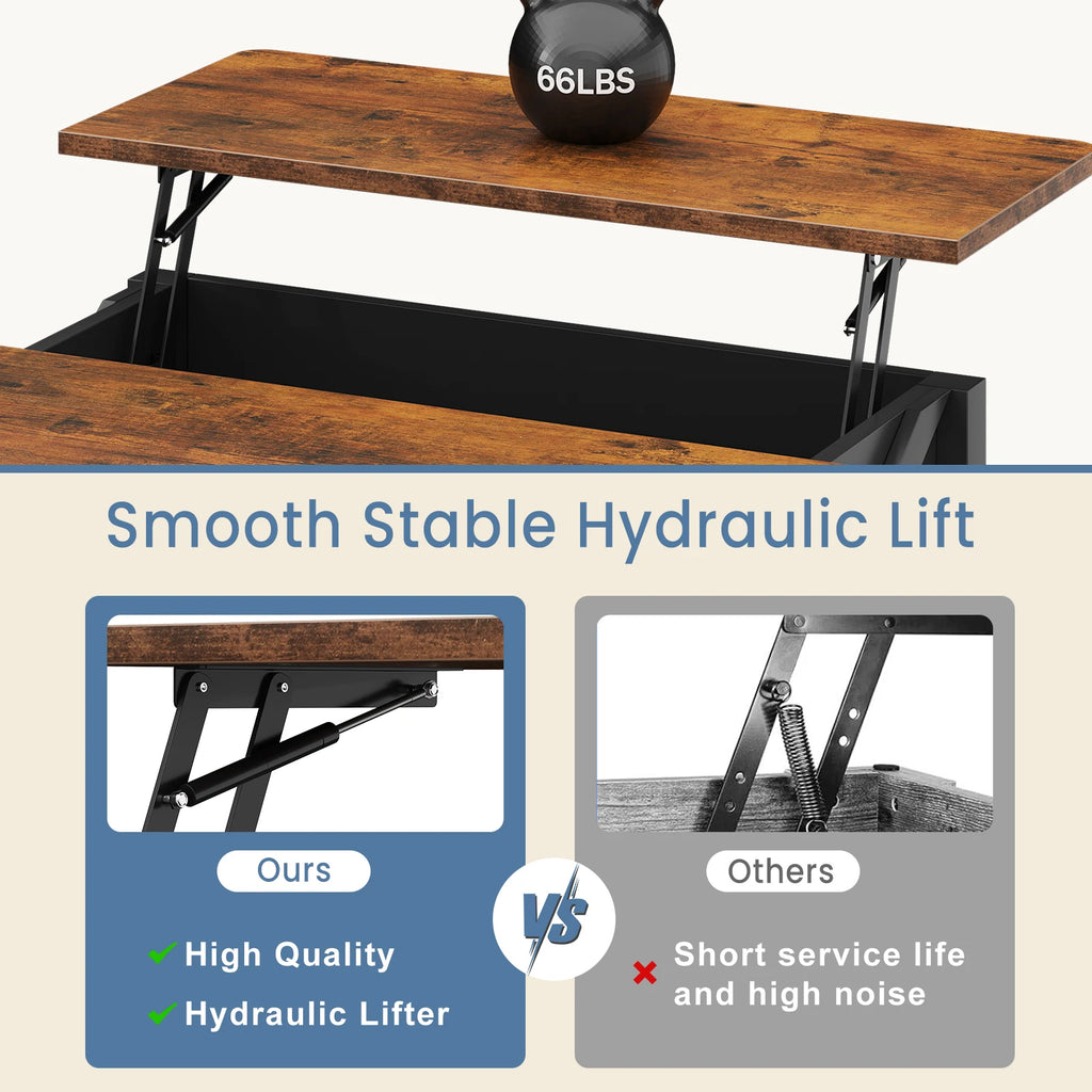 Square Lift Top Coffee Table