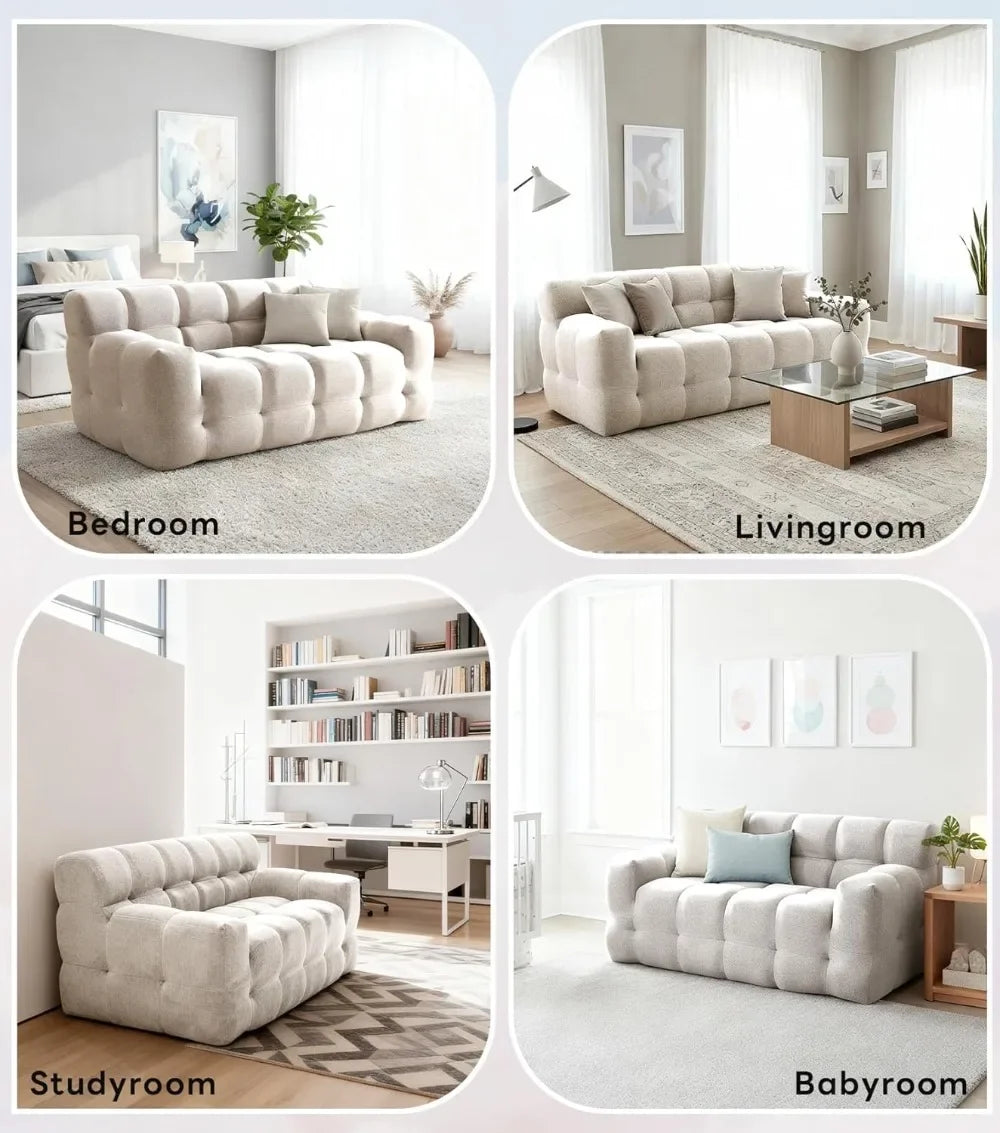 Modern Boneless Loveseat Sofa
