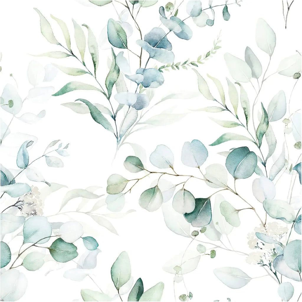 Boho Eucalyptus Peel and Stick Wallpaper