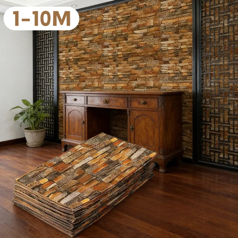 Retro 3D Brick Wallpaper