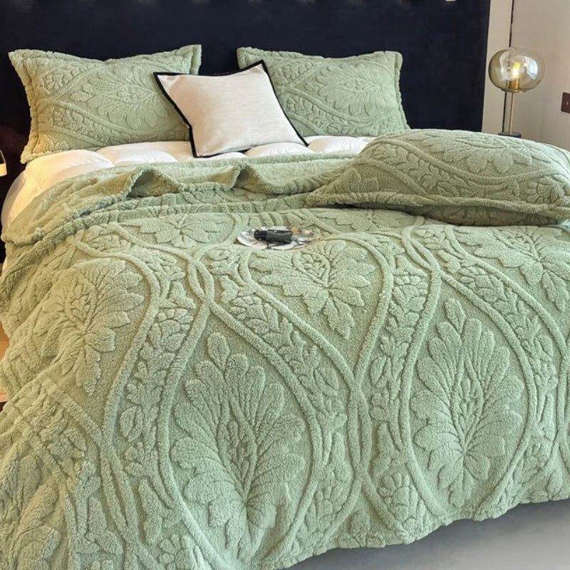 European Style 3D Floral Printed Blanket