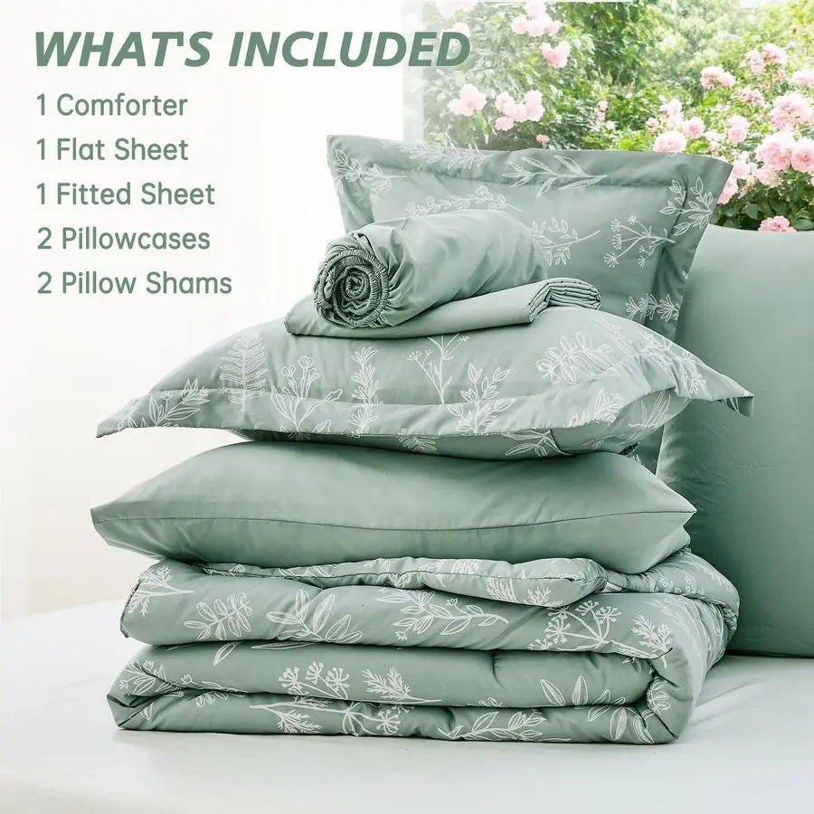 Sage Green Queen Comforter Set