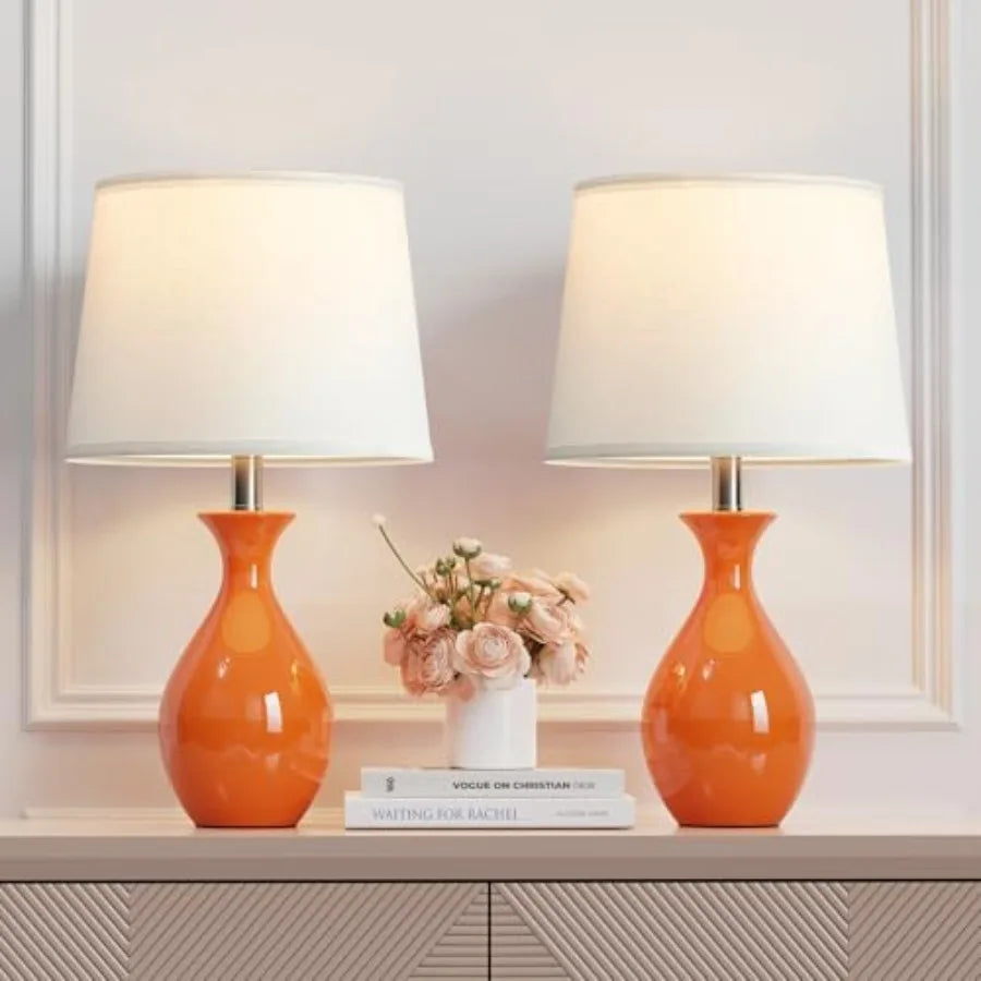Modern Ceramic Bedside Lamps Set of 2