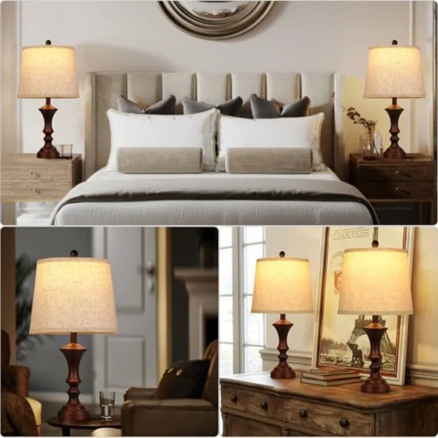 Rustic Retro Table Lamps Set of 2