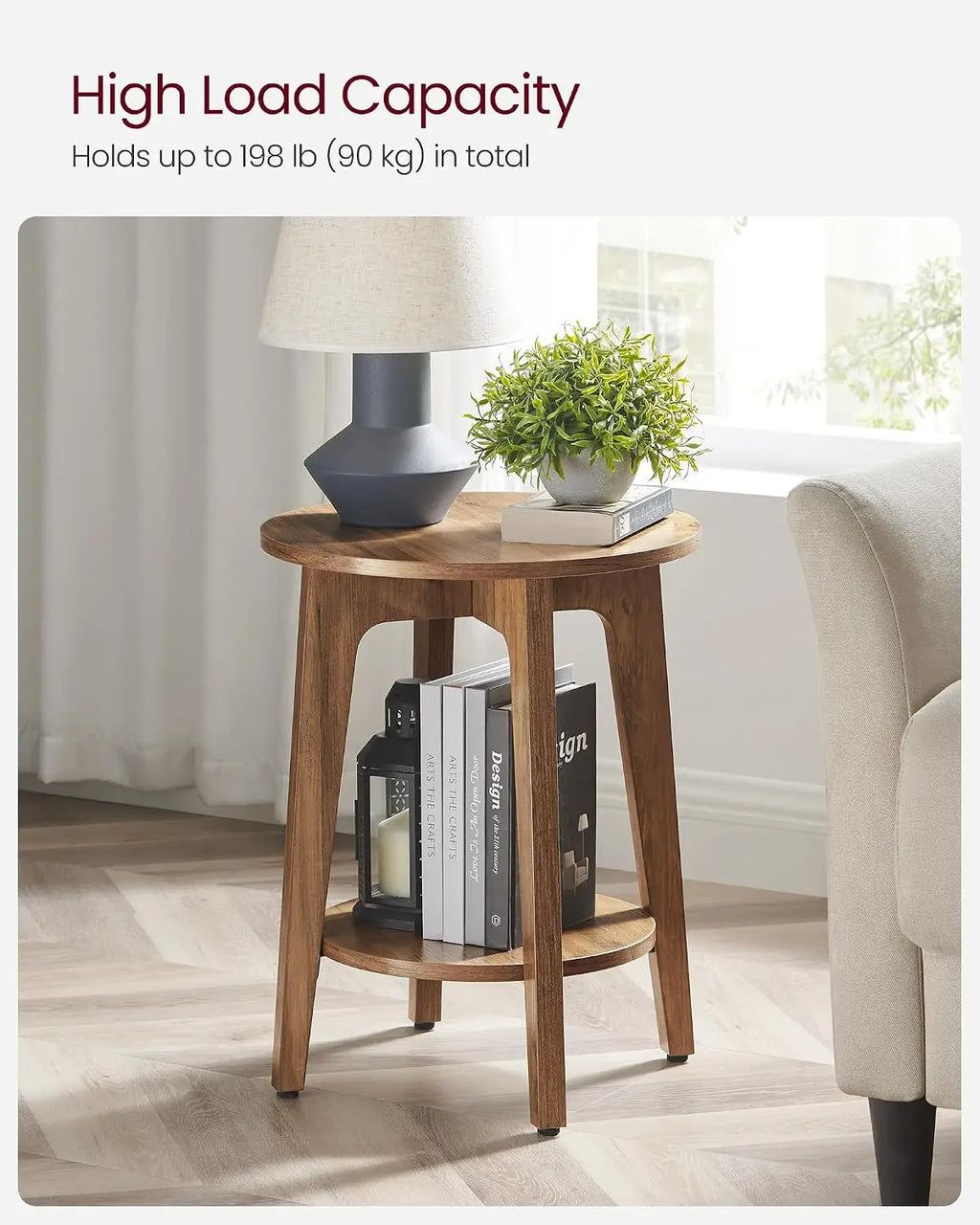 Round End Tables with Tapered Legs (Set of 2)