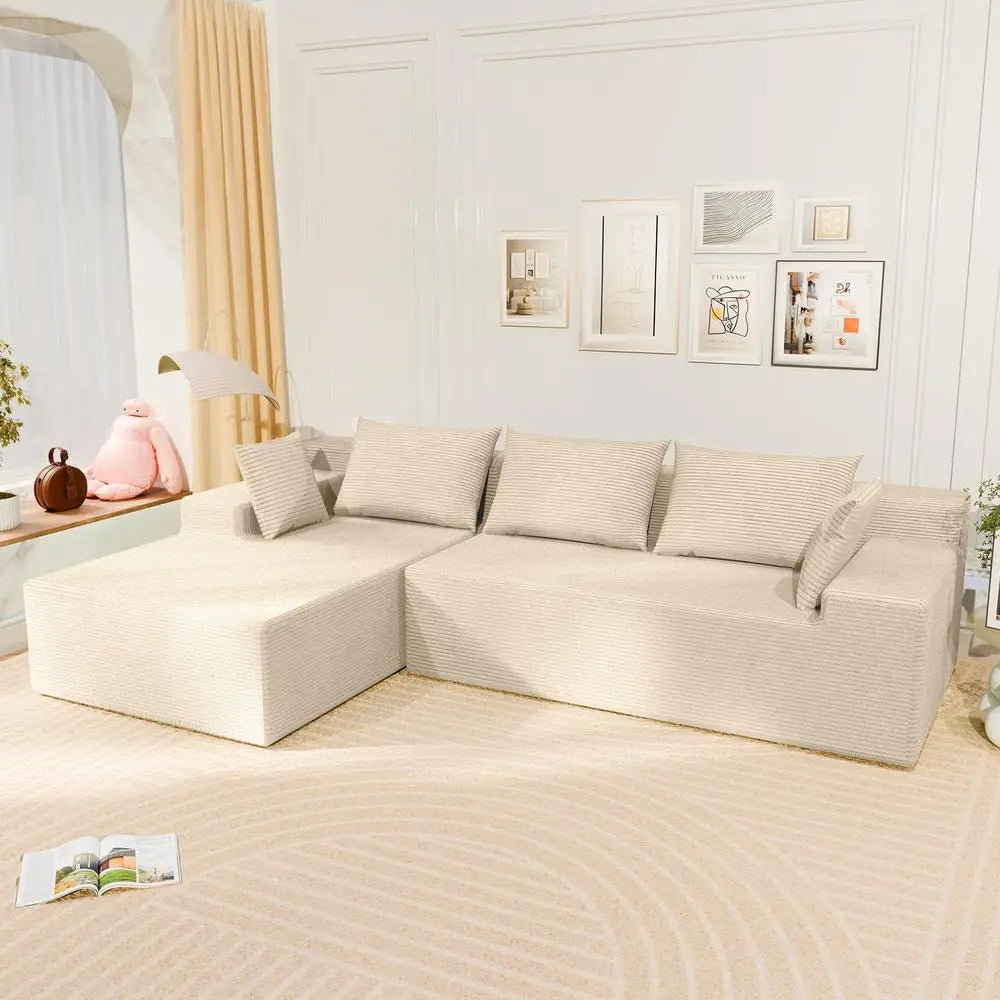 Modern Sectional Couch with  Chaise