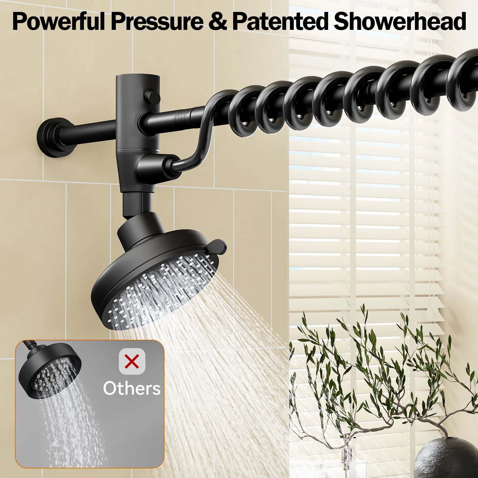 Dual Shower Head with Original Adjustable Slider