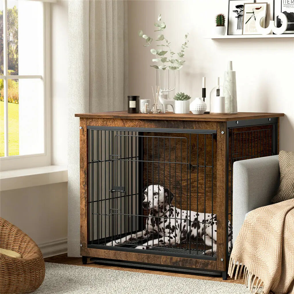 Pet Cage Kennels with 2 Doors and Removable Tray, S, M, 2 Sizes