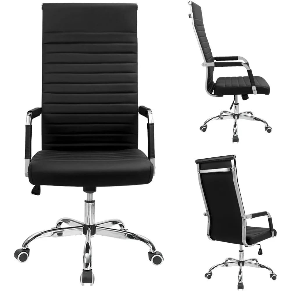 Ribbed High Back Office Chair