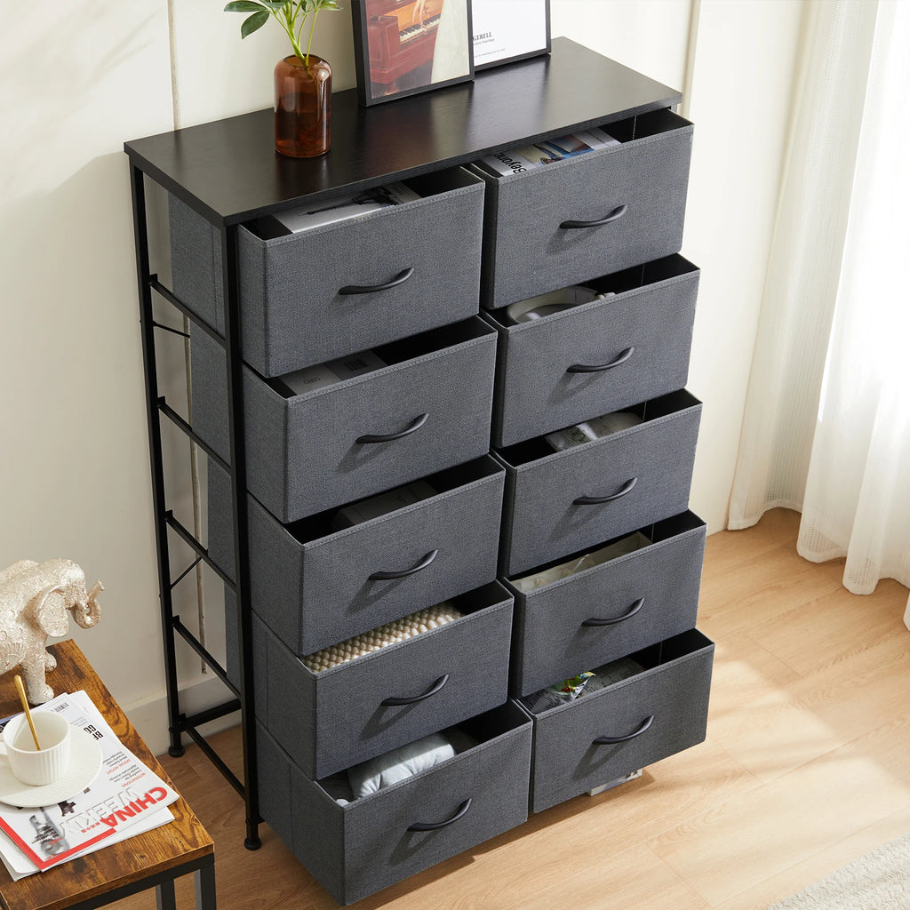 Storage Cabinet With 10 Fabric Drawers