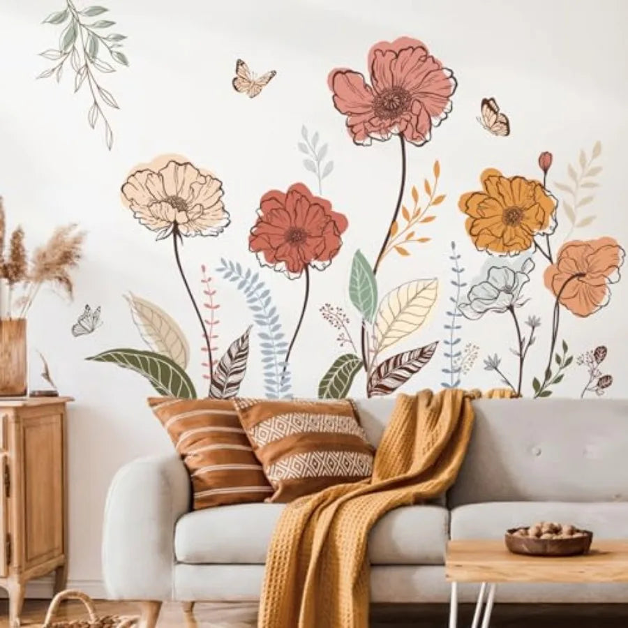 Boho Flower Wall Stickers