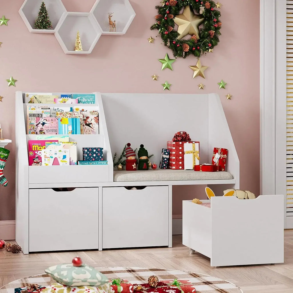 Kids Reading Nook with Bench