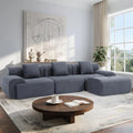 Boneless Modular Sectional Sofa with Ottoman