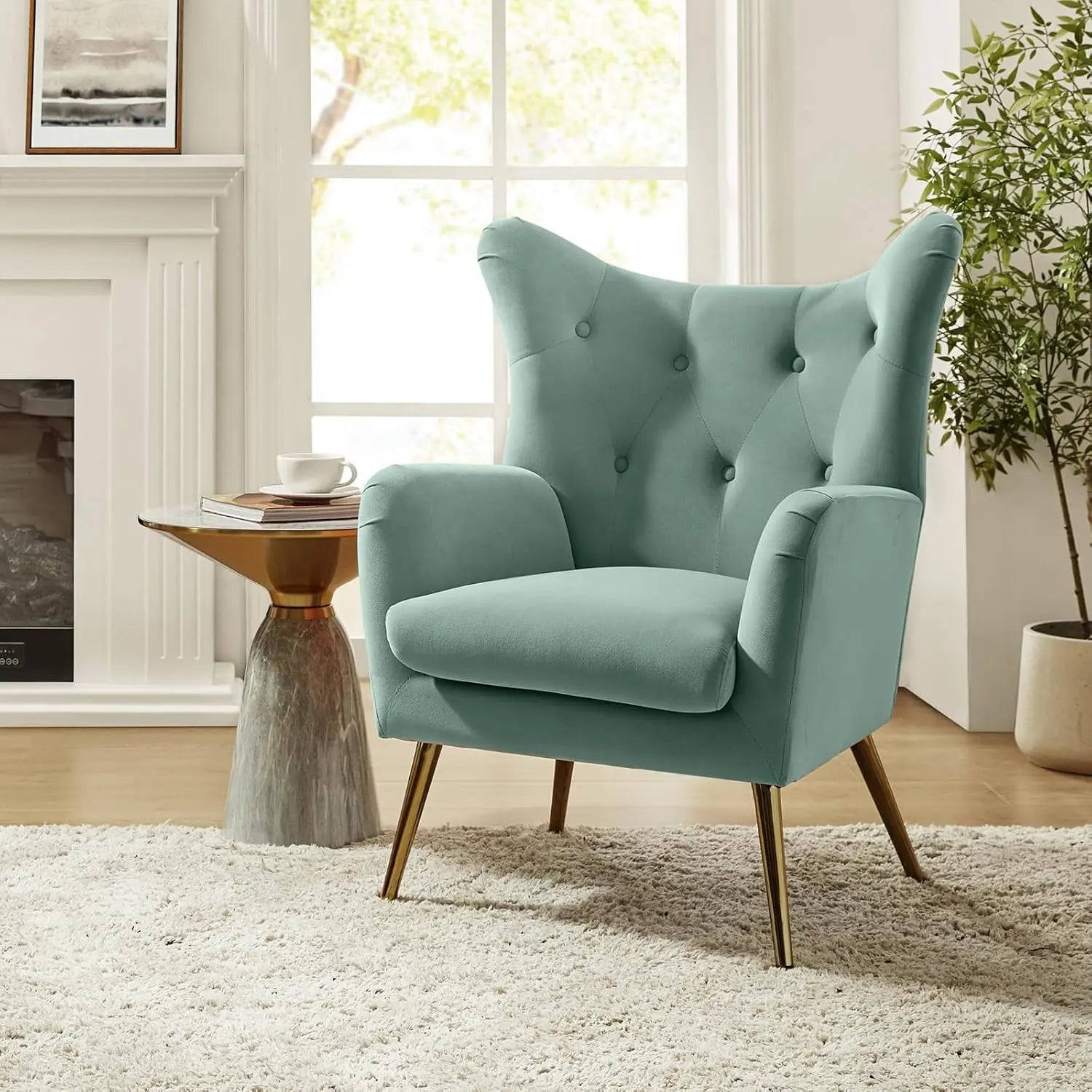 Modern Wingback Arm Chair