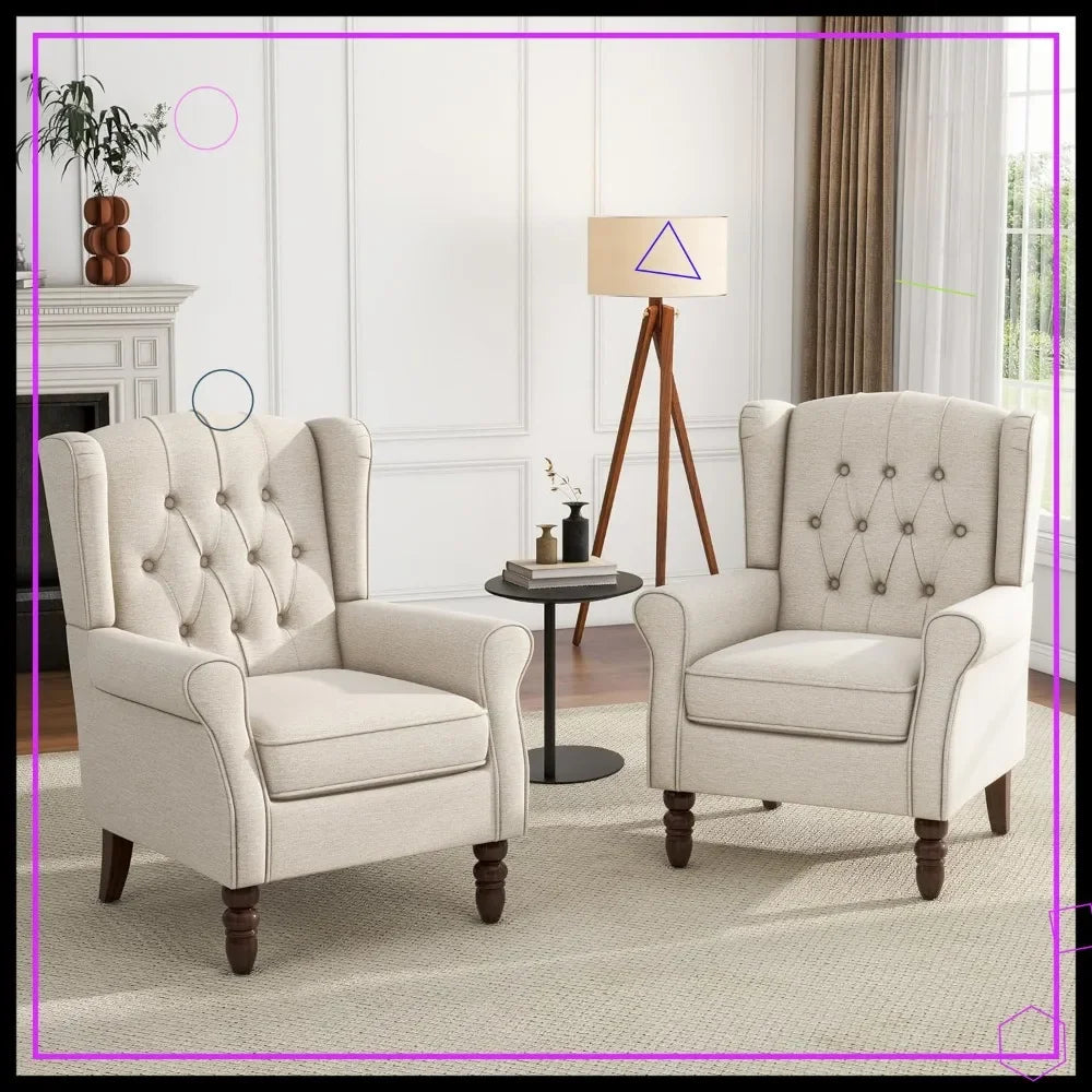 Upholstered High Back Accent Chair