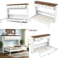 Horizontal Twin Size Murphy Bed Cabinet with Storage