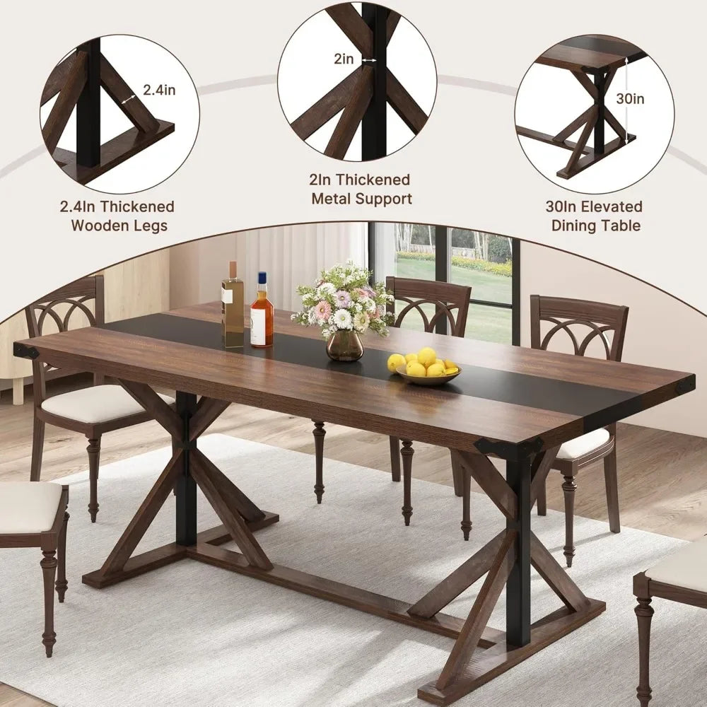Farmhouse Dining Table for 6