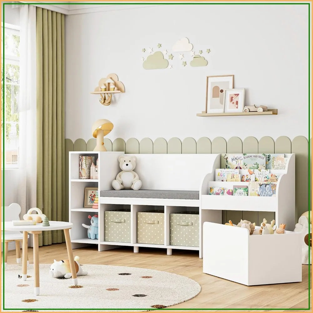 Kids Reading Nook w/ Toy Storage