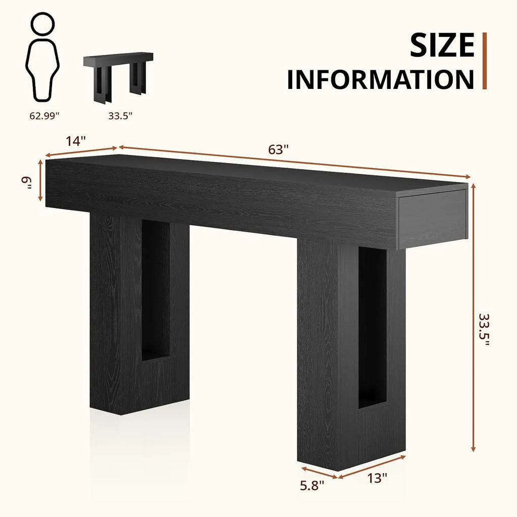 Long Console Table with Drawers