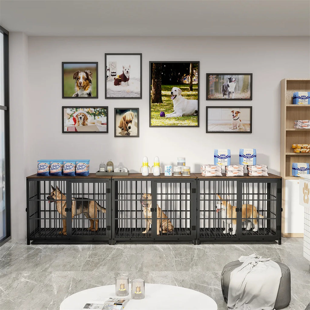 White Furniture Style Dog Crate X-Large Dogs