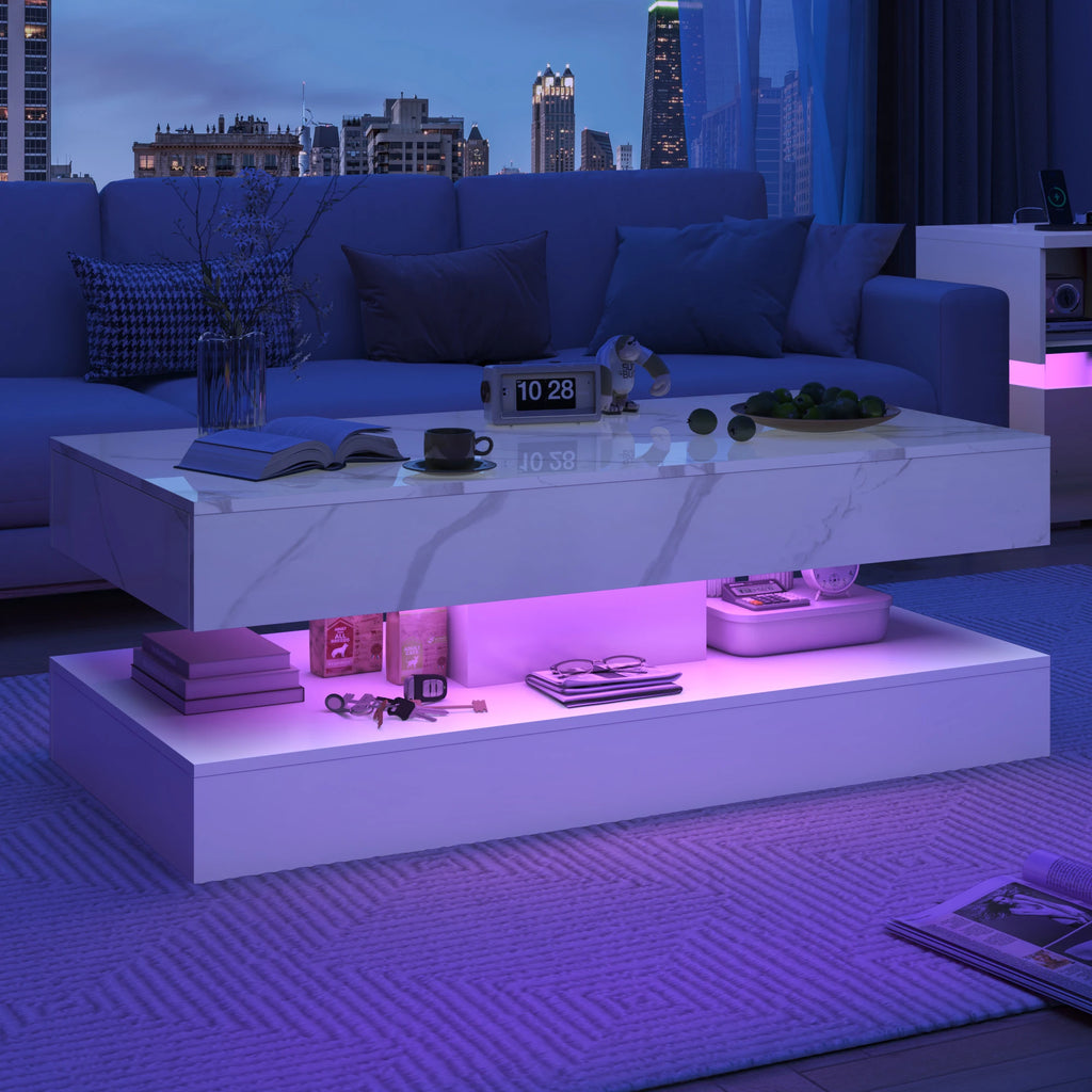 Modern Coffee Table with LED lights
