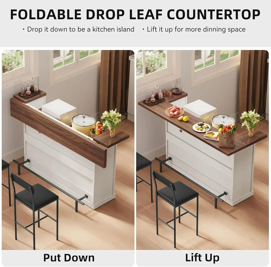 Modern Kitchen Island/Bar with Stools